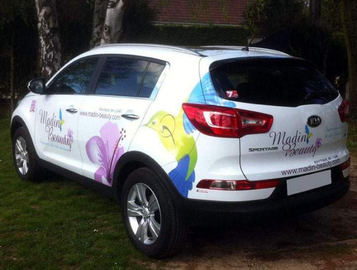 Habillage graphique de voiture Puiselet-le-Marais